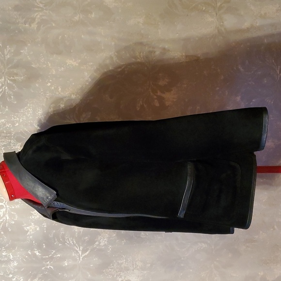 Vintage reversible black leather and suede coat - Picture 2 of 14